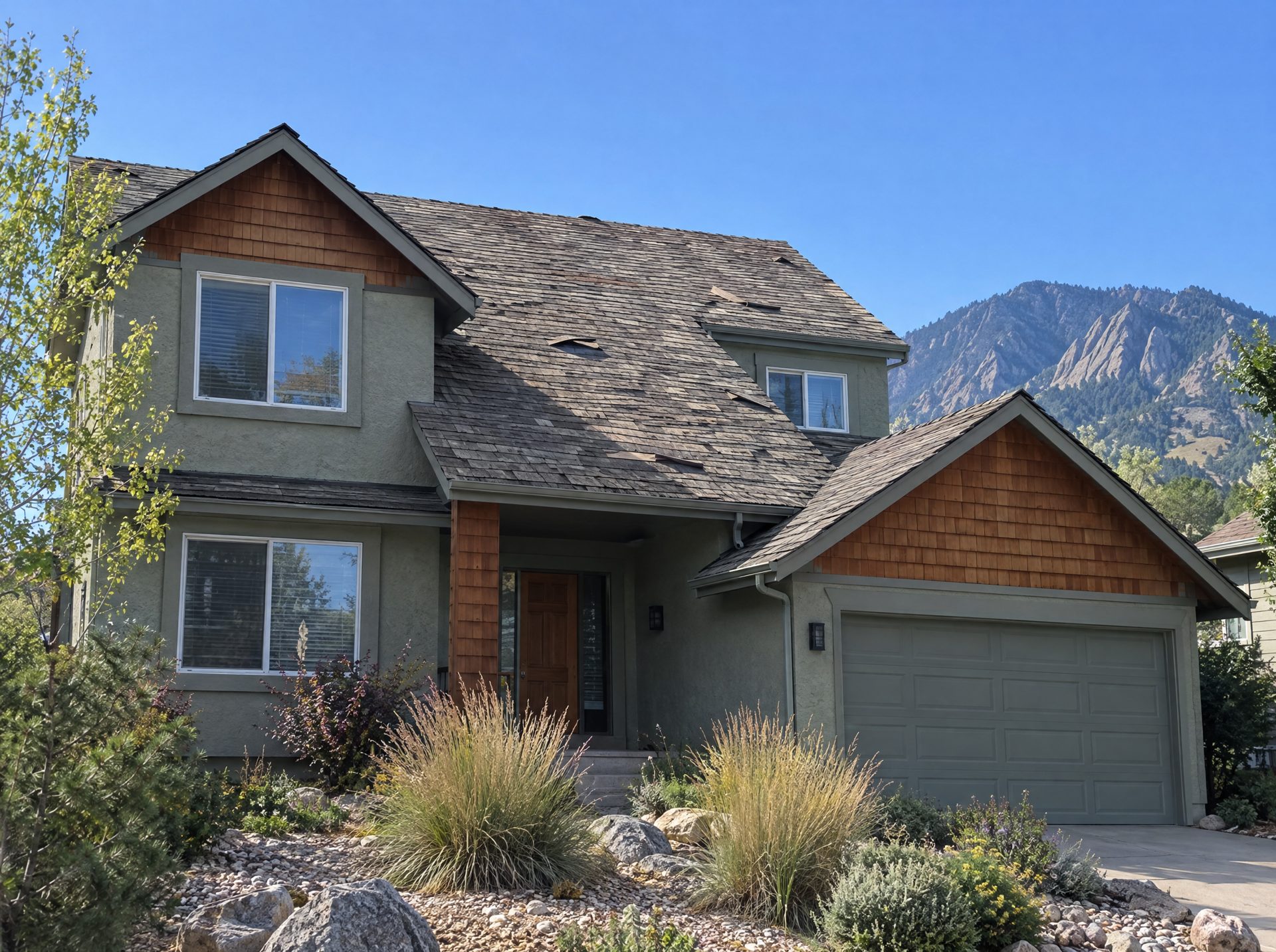 Before the roof replacement in Boulder, photo 1