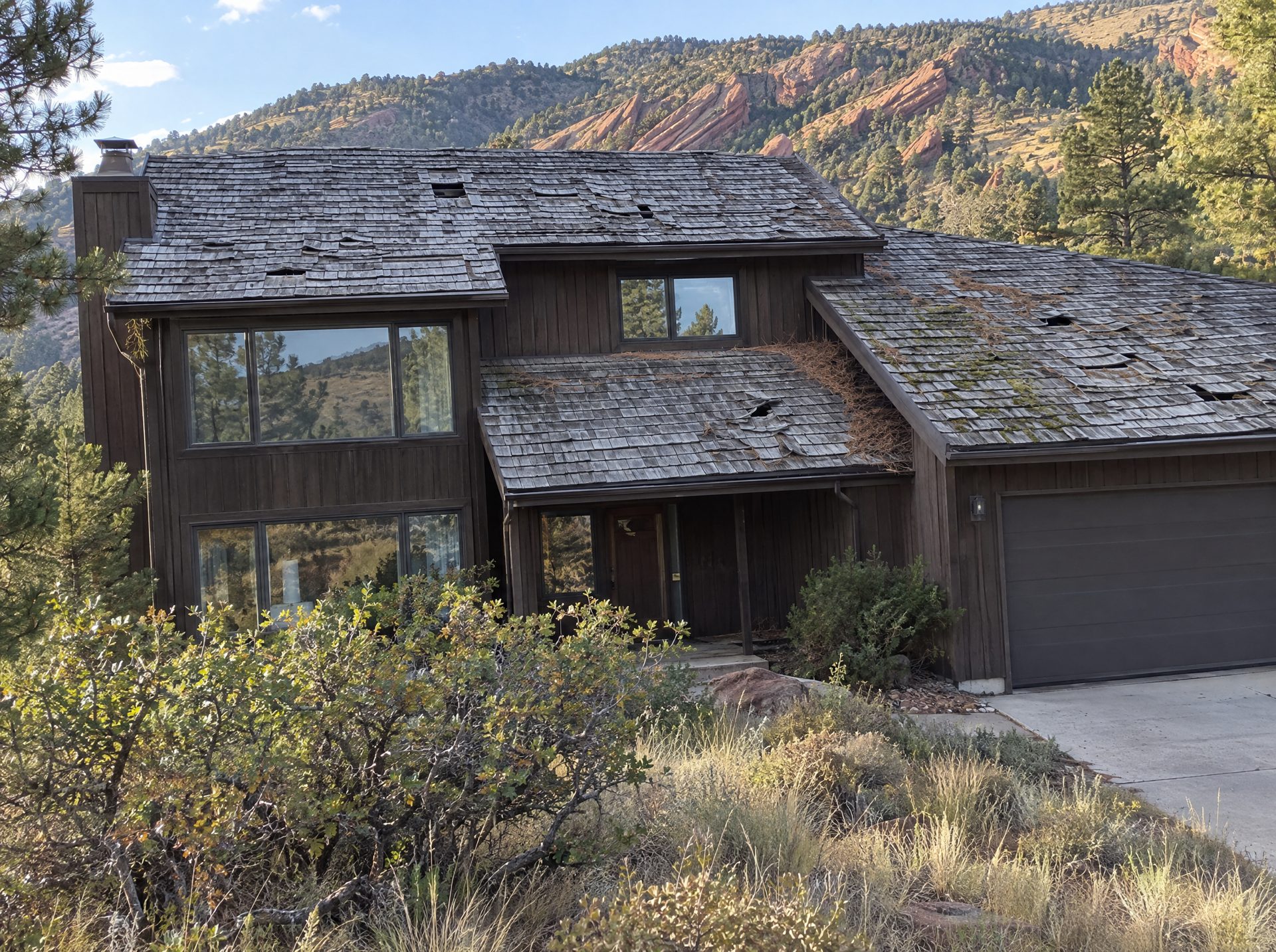 Before the roof repair in Littleton, photo 1