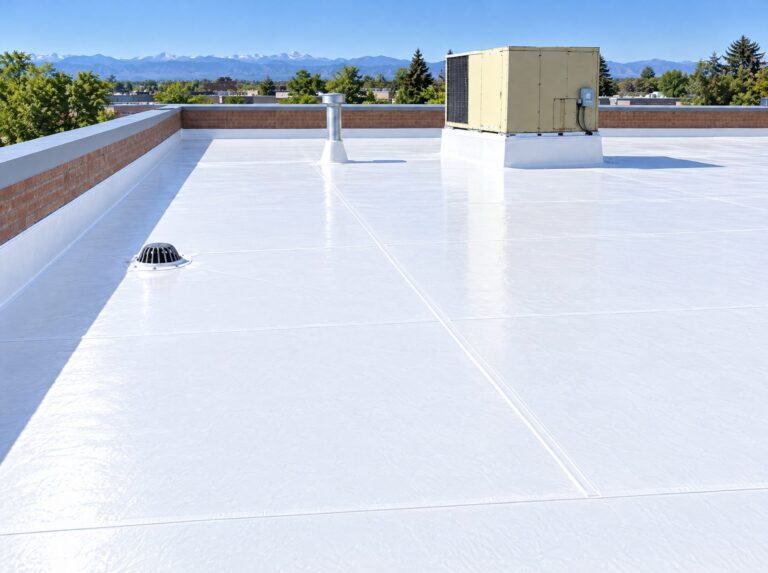 Ponding-Water Fix: TPO Flat Roof Replacement on a West Colfax Strip Mall, Lakewood