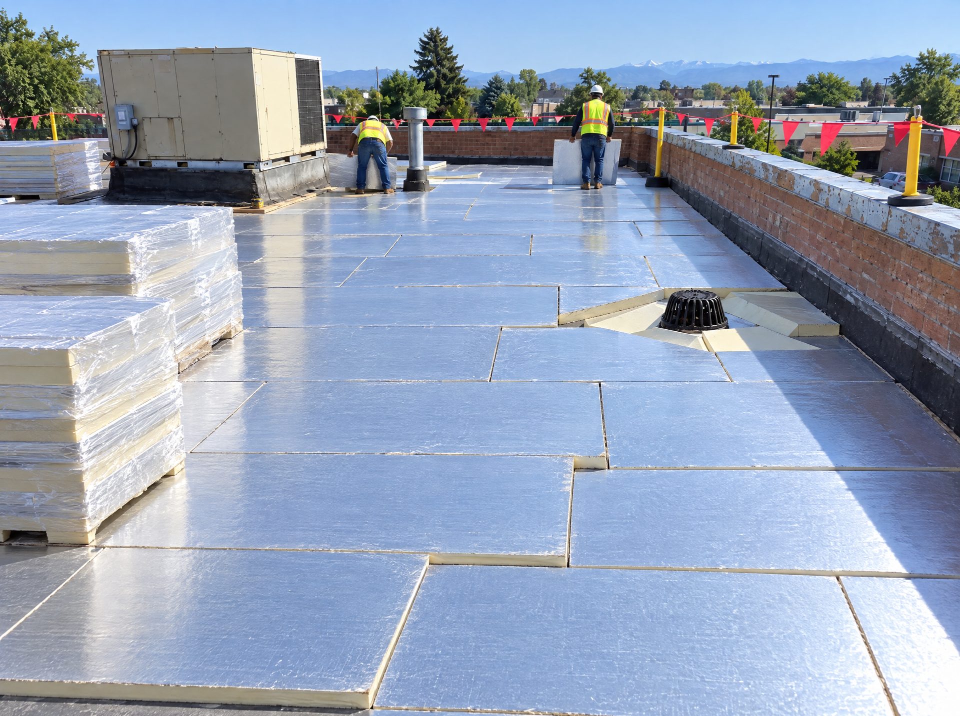 Commercial flat roof (TPO) in Lakewood, photo 4 by Coppergate Roofing