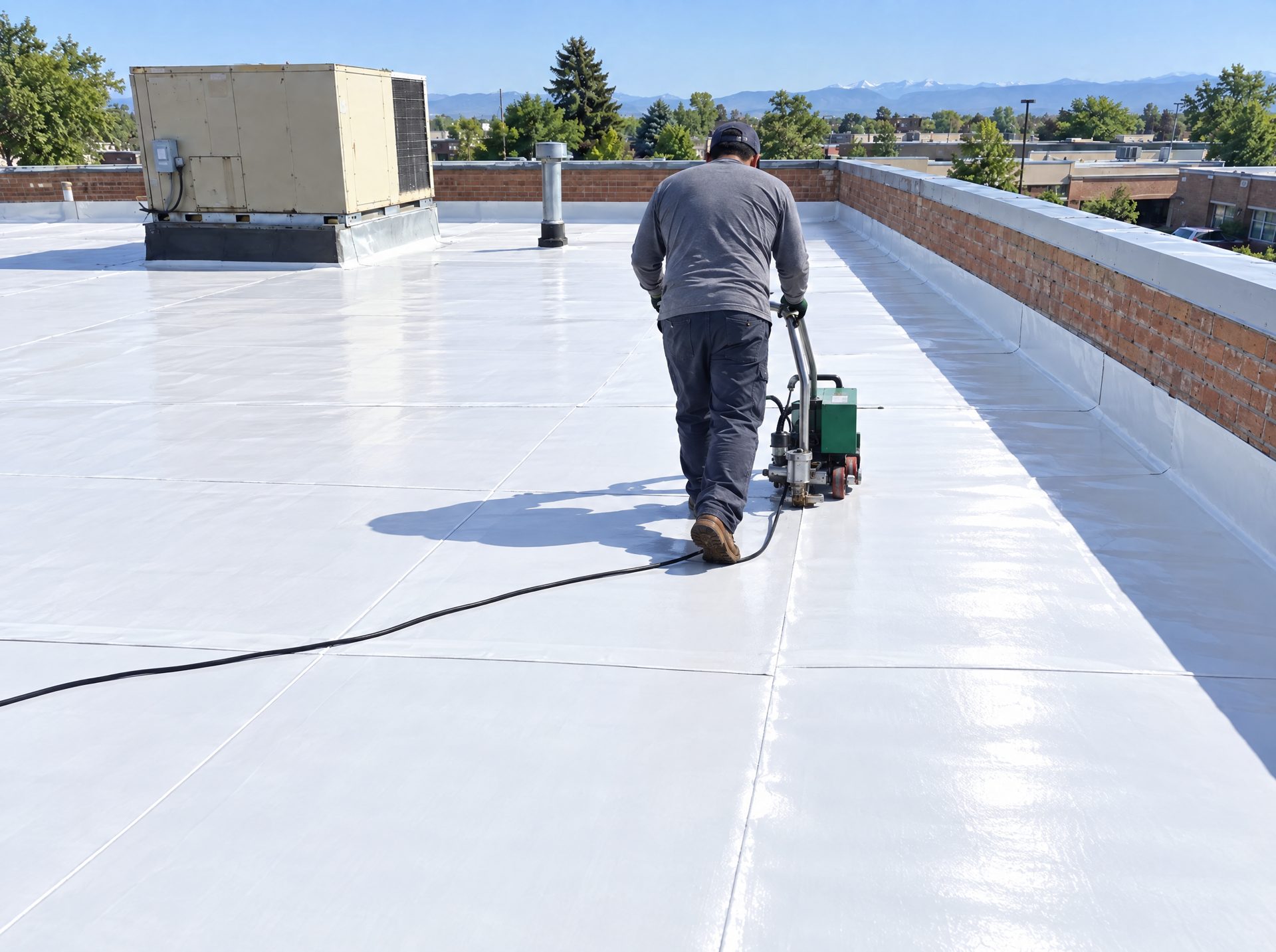 Commercial flat roof (TPO) in Lakewood, photo 5 by Coppergate Roofing