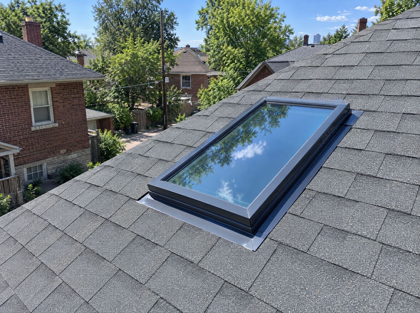 Skylight installation in Denver, photo 1 by Coppergate Roofing