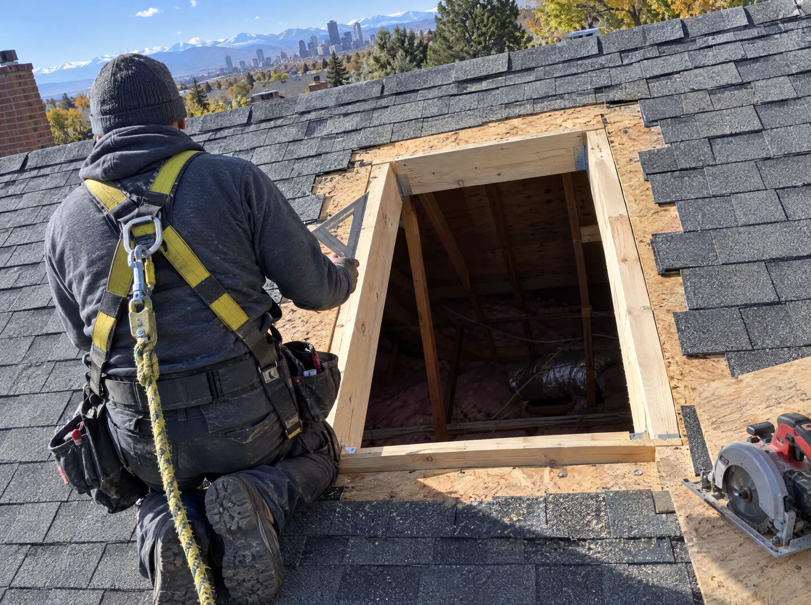 Skylight installation in Denver, photo 4 by Coppergate Roofing